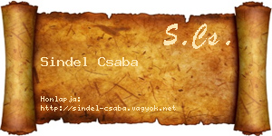 Sindel Csaba névjegykártya