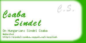 csaba sindel business card